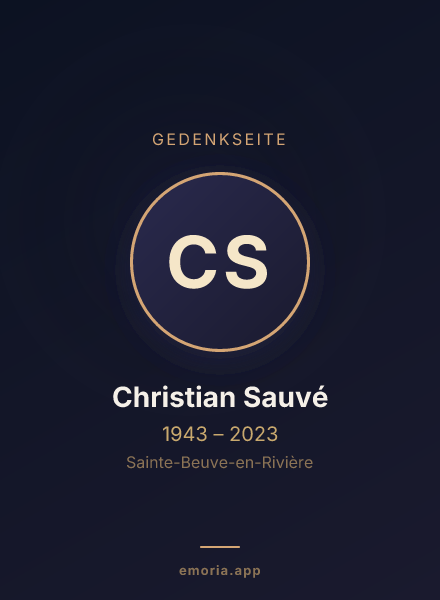 Gedenkportrait von Christian Sauvé