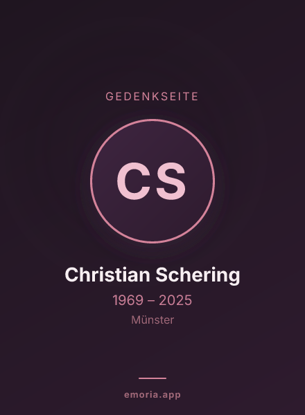 Gedenkportrait von Christian Schering
