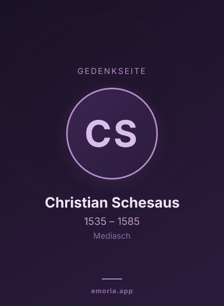 Gedenkportrait von Christian Schesaus
