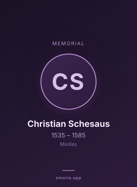 Memorial portrait of Christian Schesaus