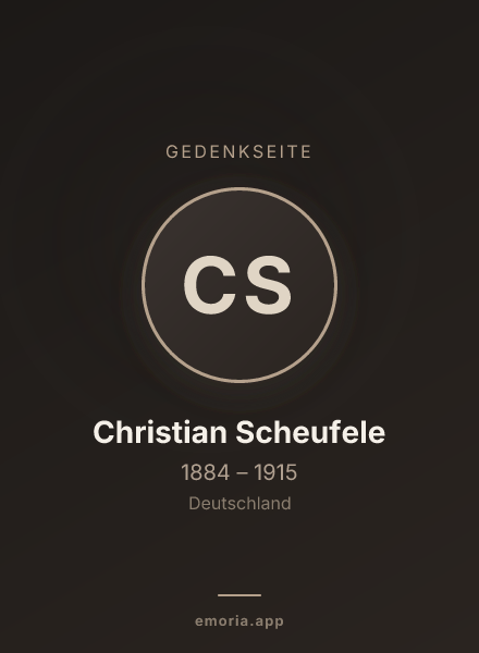 Gedenkportrait von Christian Scheufele