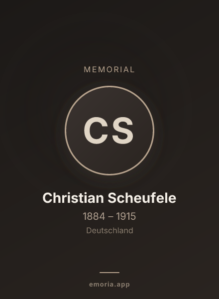 Memorial portrait of Christian Scheufele