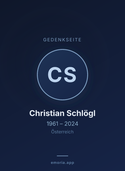 Gedenkportrait von Christian Schlögl