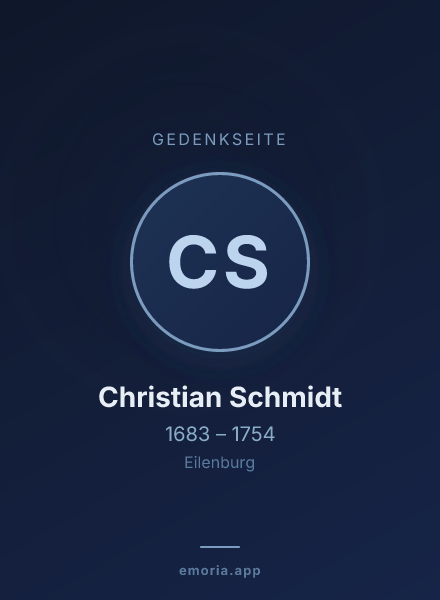 Gedenkportrait von Christian Schmidt