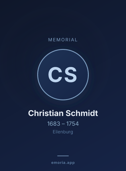 Memorial portrait of Christian Schmidt