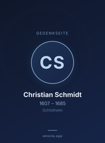Gedenkportrait von Christian Schmidt