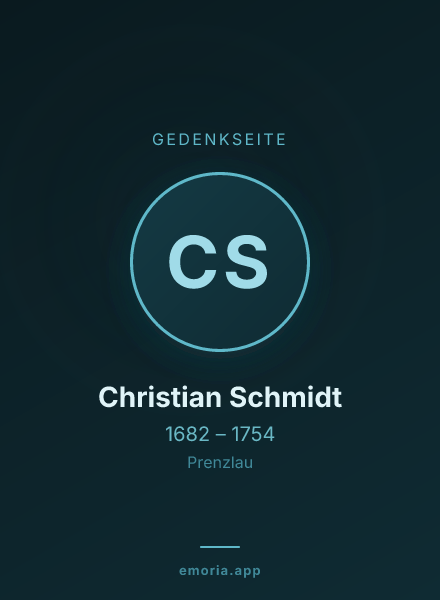 Gedenkportrait von Christian Schmidt