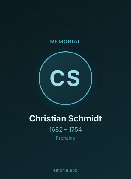 Memorial portrait of Christian Schmidt