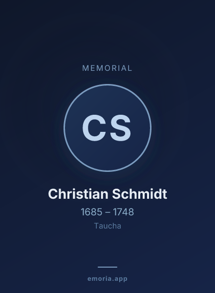 Memorial portrait of Christian Schmidt
