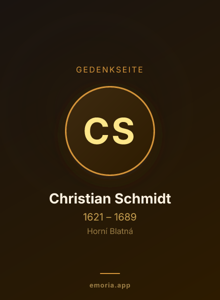 Gedenkportrait von Christian Schmidt