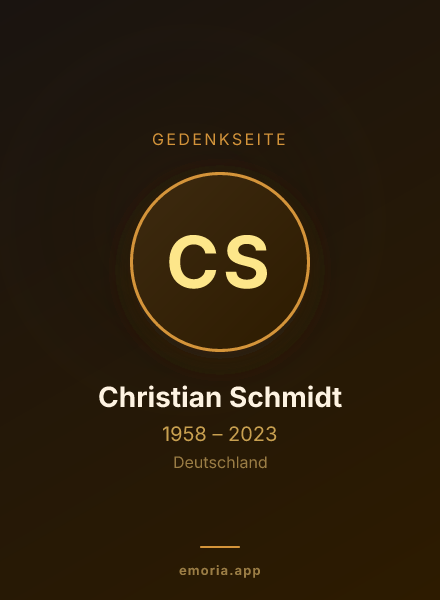 Gedenkportrait von Christian Schmidt
