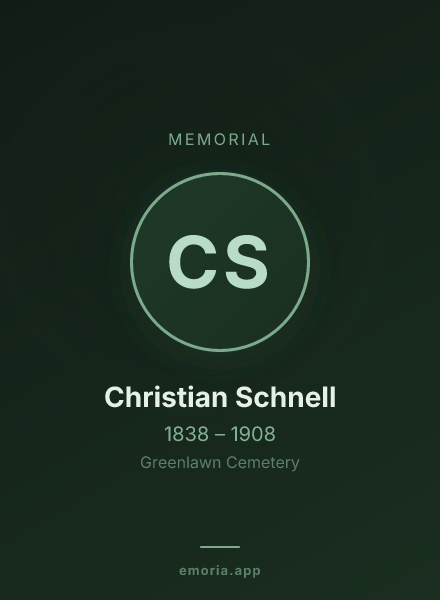 Memorial portrait of Christian Schnell