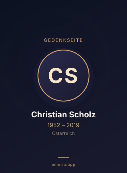 Gedenkportrait von Christian Scholz