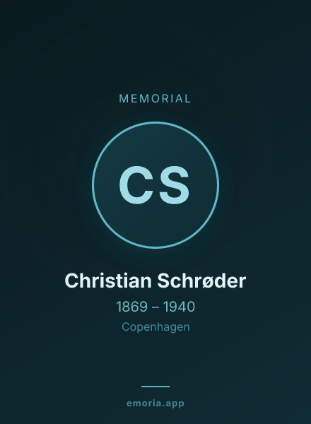 Memorial portrait of Christian Schrøder
