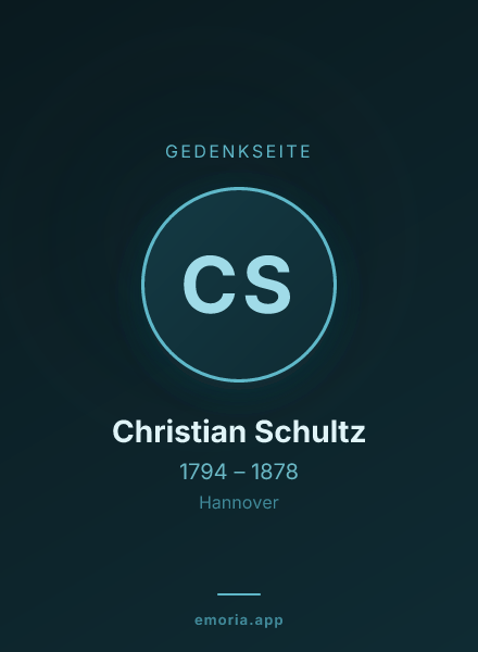 Gedenkportrait von Christian Schultz