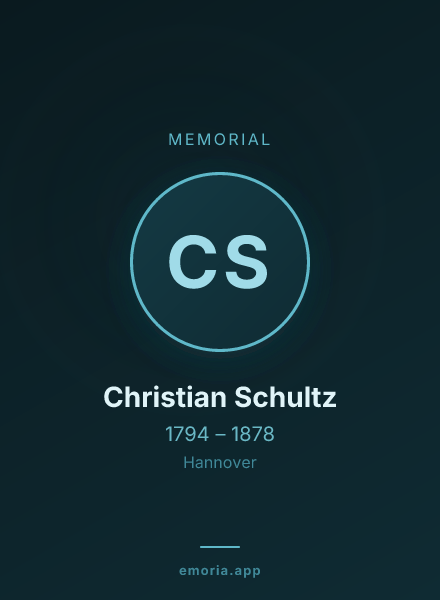 Memorial portrait of Christian Schultz