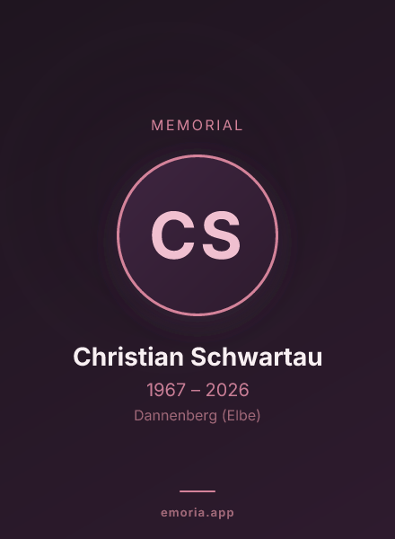 Memorial portrait of Christian Schwartau