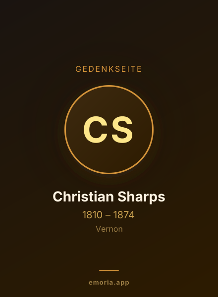 Gedenkportrait von Christian Sharps