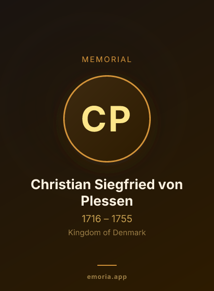 Memorial portrait of Christian Siegfried von Plessen