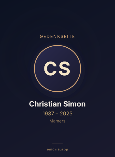 Gedenkportrait von Christian Simon