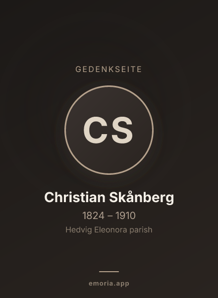 Gedenkportrait von Christian Skånberg