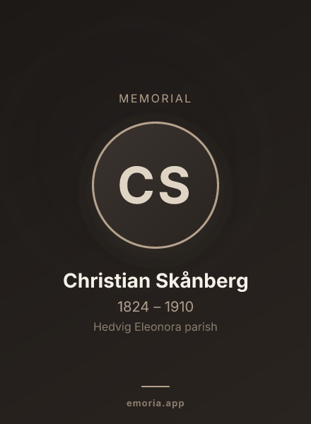 Memorial portrait of Christian Skånberg