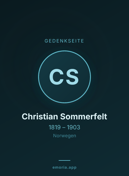 Gedenkportrait von Christian Sommerfelt