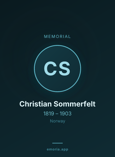 Memorial portrait of Christian Sommerfelt