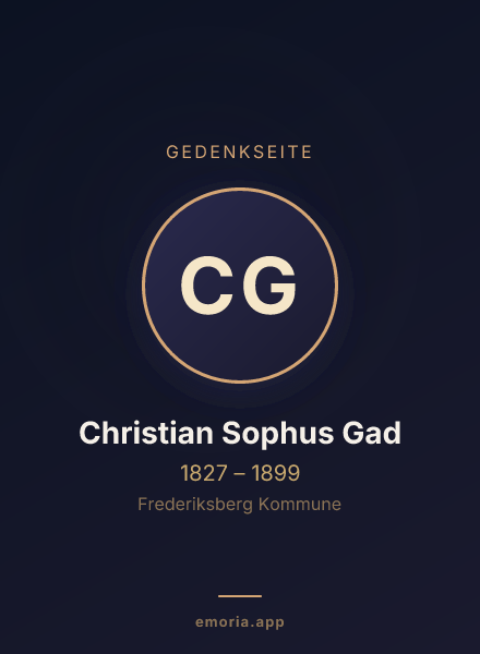 Gedenkportrait von Christian Sophus Gad