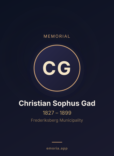 Memorial portrait of Christian Sophus Gad