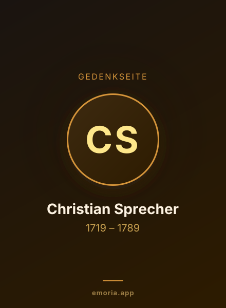 Gedenkportrait von Christian Sprecher