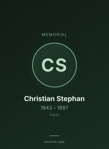 Memorial portrait of Christian Stephan