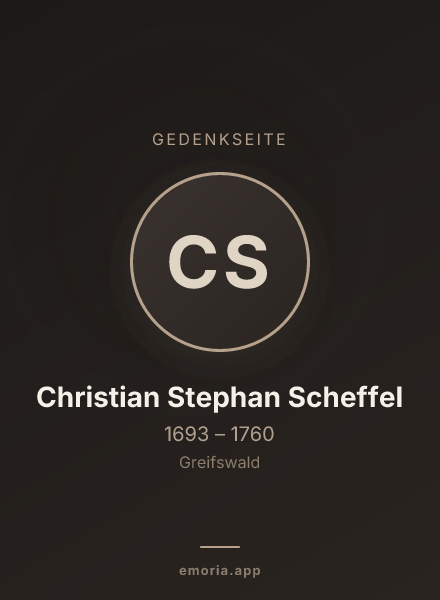 Gedenkportrait von Christian Stephan Scheffel