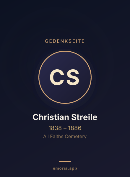 Gedenkportrait von Christian Streile