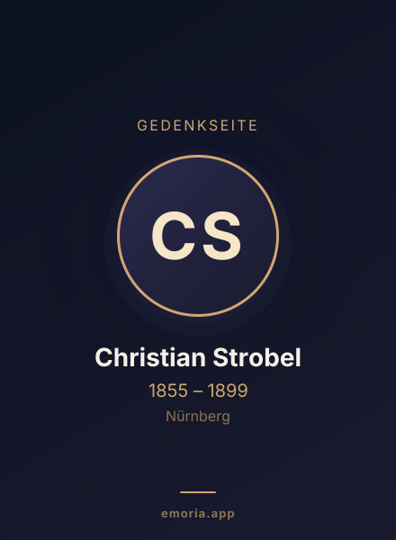 Gedenkportrait von Christian Strobel