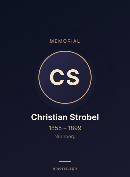 Memorial portrait of Christian Strobel
