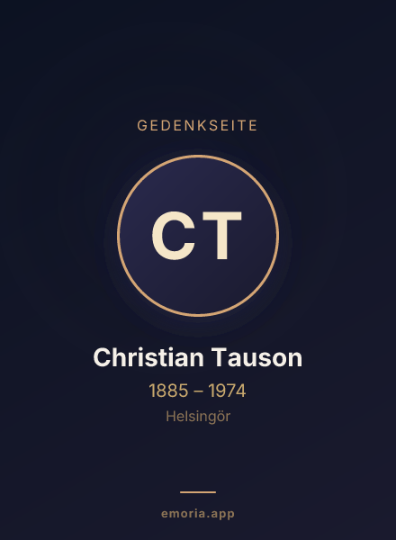 Gedenkportrait von Christian Tauson