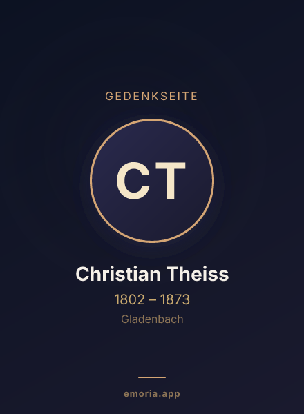 Gedenkportrait von Christian Theiss