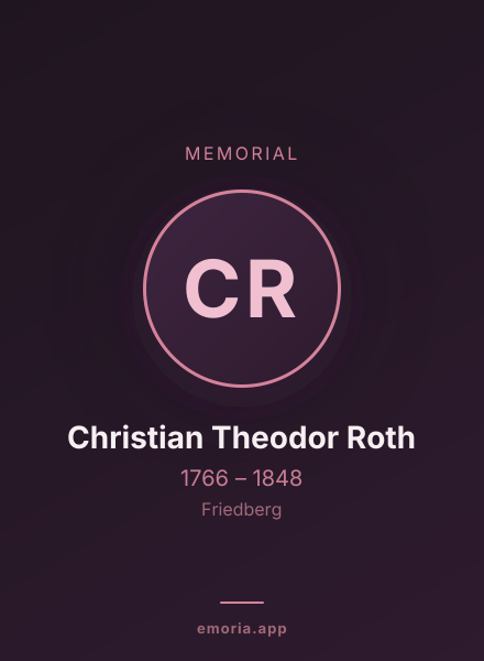 Memorial portrait of Christian Theodor Roth