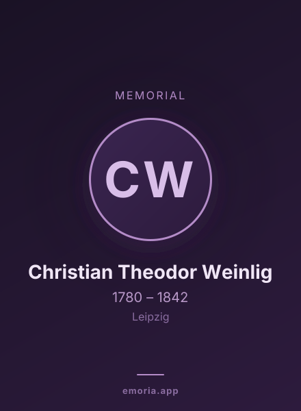 Memorial portrait of Christian Theodor Weinlig