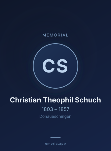 Memorial portrait of Christian Theophil Schuch