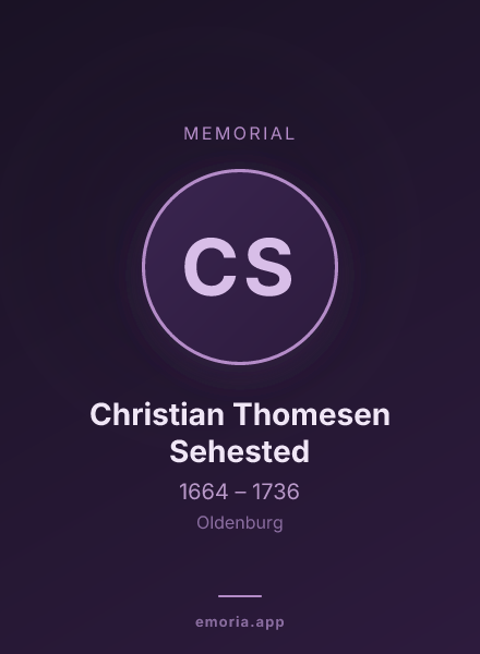 Memorial portrait of Christian Thomesen Sehested