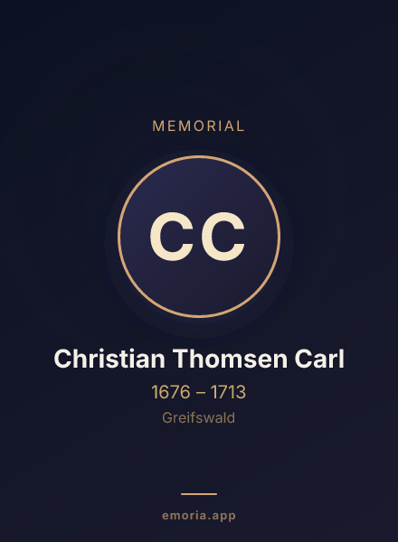 Memorial portrait of Christian Thomsen Carl