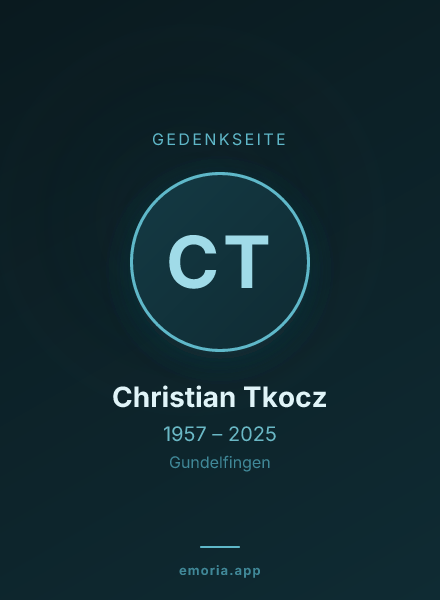 Gedenkportrait von Christian Tkocz