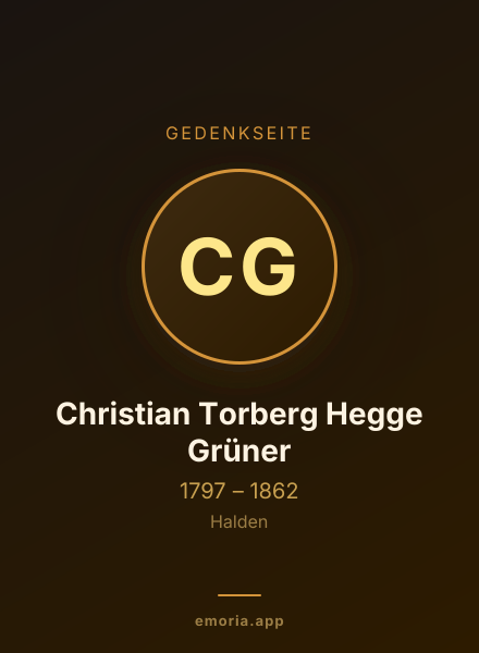 Gedenkportrait von Christian Torberg Hegge Grüner