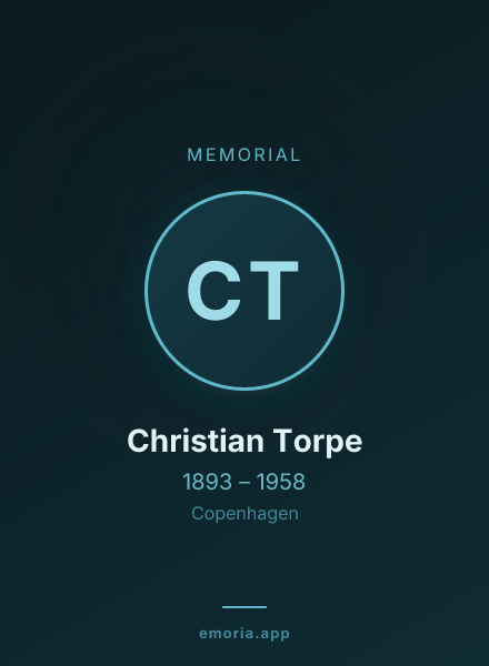 Memorial portrait of Christian Torpe