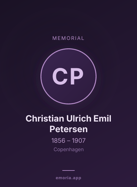 Memorial portrait of Christian Ulrich Emil Petersen