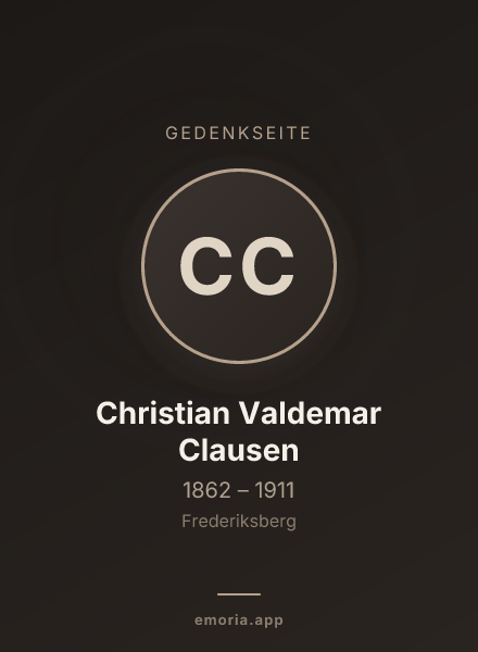 Gedenkportrait von Christian Valdemar Clausen