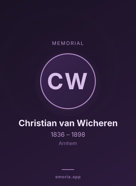 Memorial portrait of Christian van Wicheren
