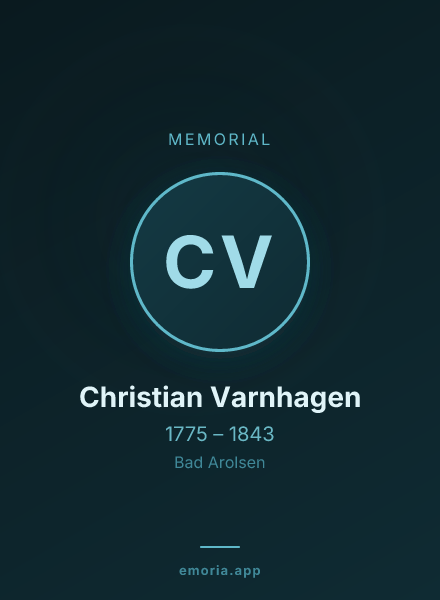Memorial portrait of Christian Varnhagen
